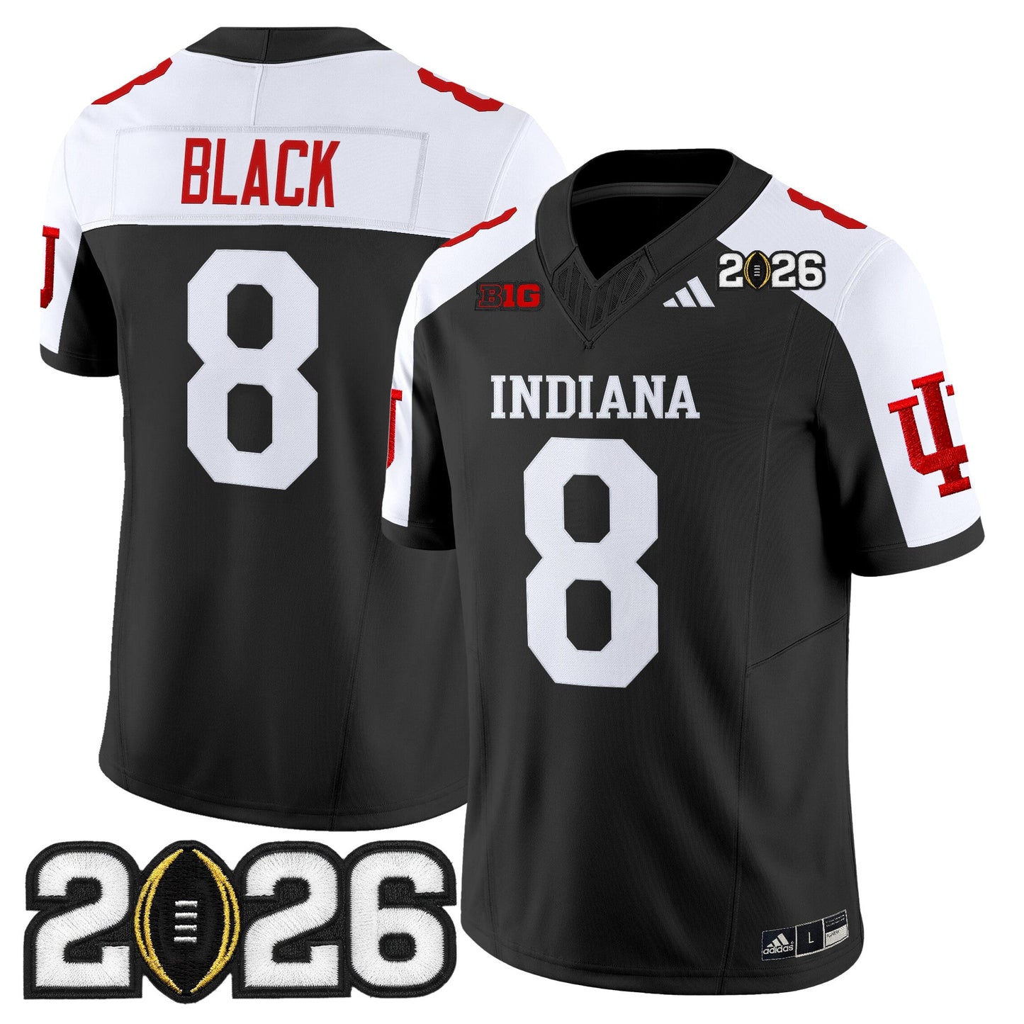 Men's Indiana Hoosiers 2026 CFP Final Patch Vapor Limited Jersey V2 - All Stitched