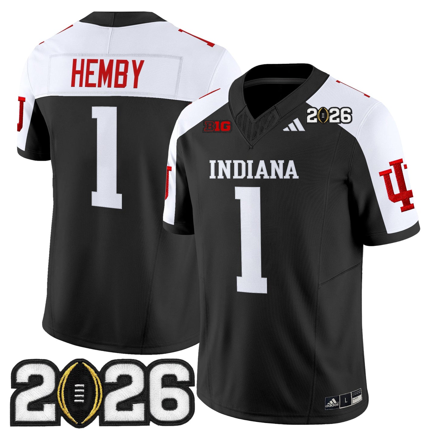 Men's Indiana Hoosiers 2026 CFP Final Patch Vapor Limited Jersey V2 - All Stitched