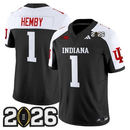 Men's Indiana Hoosiers 2026 CFP Final Patch Vapor Limited Jersey V2 - All Stitched