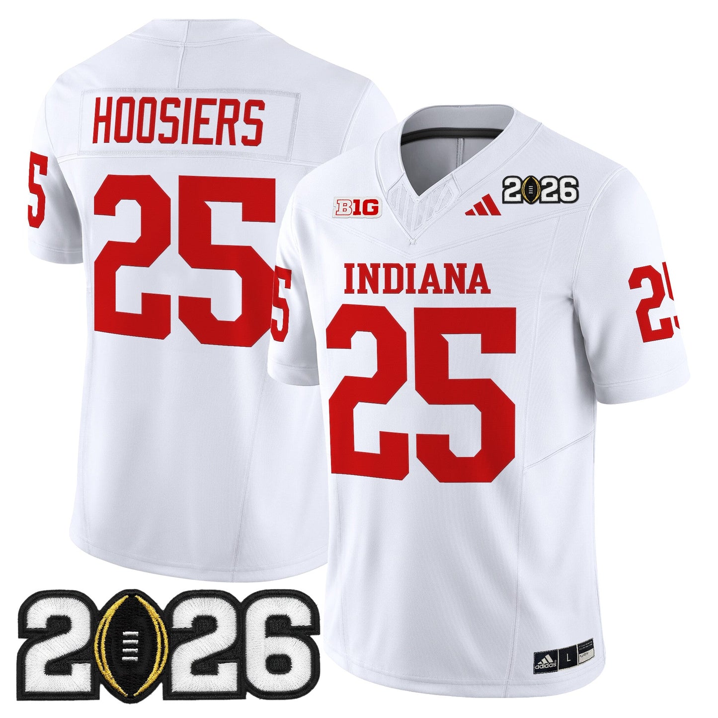 Men's Indiana Hoosiers 2026 CFP Final Patch Vapor Limited Jersey V2 - All Stitched