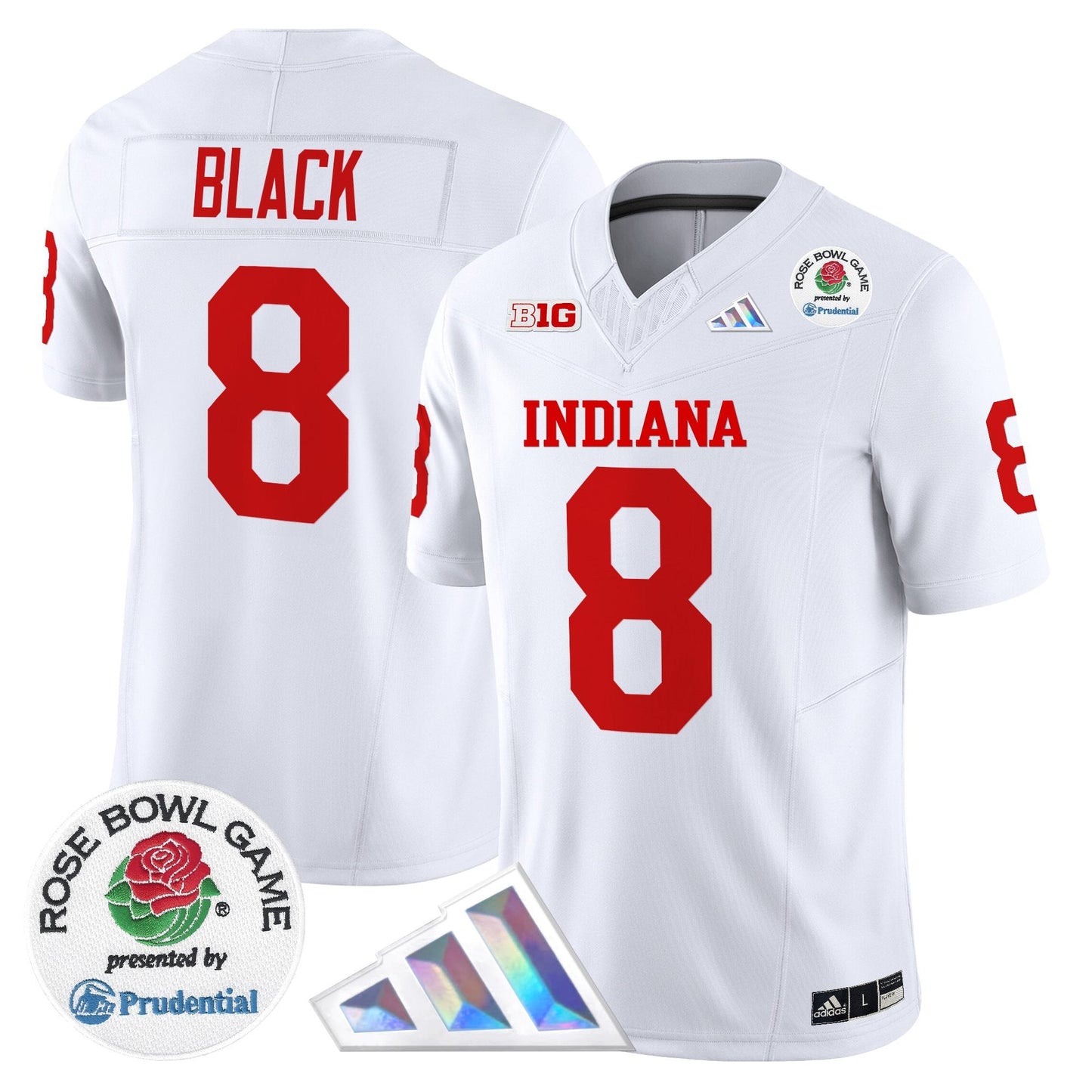 Men's Indiana Hoosiers 2025 Rose Bowl Vapor Limited Jersey V2 - All Stitched