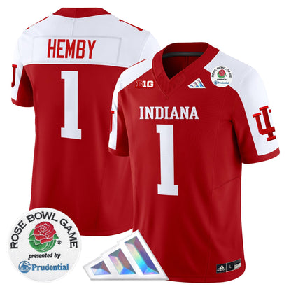 Men's Indiana Hoosiers 2025 Rose Bowl Vapor Limited Jersey V2 - All Stitched