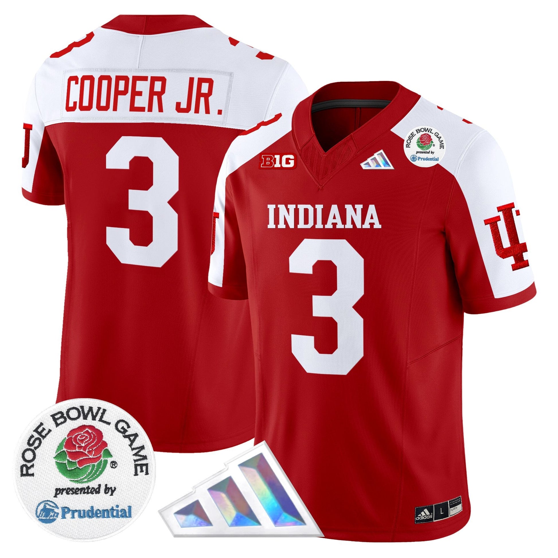 Men's Indiana Hoosiers 2025 Rose Bowl Vapor Limited Jersey V2 - All Stitched