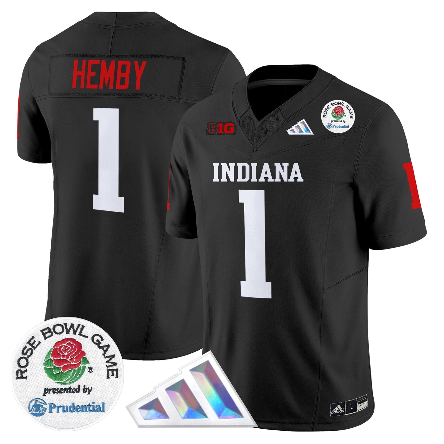 Men's Indiana Hoosiers 2025 Rose Bowl Vapor Limited Jersey V2 - All Stitched