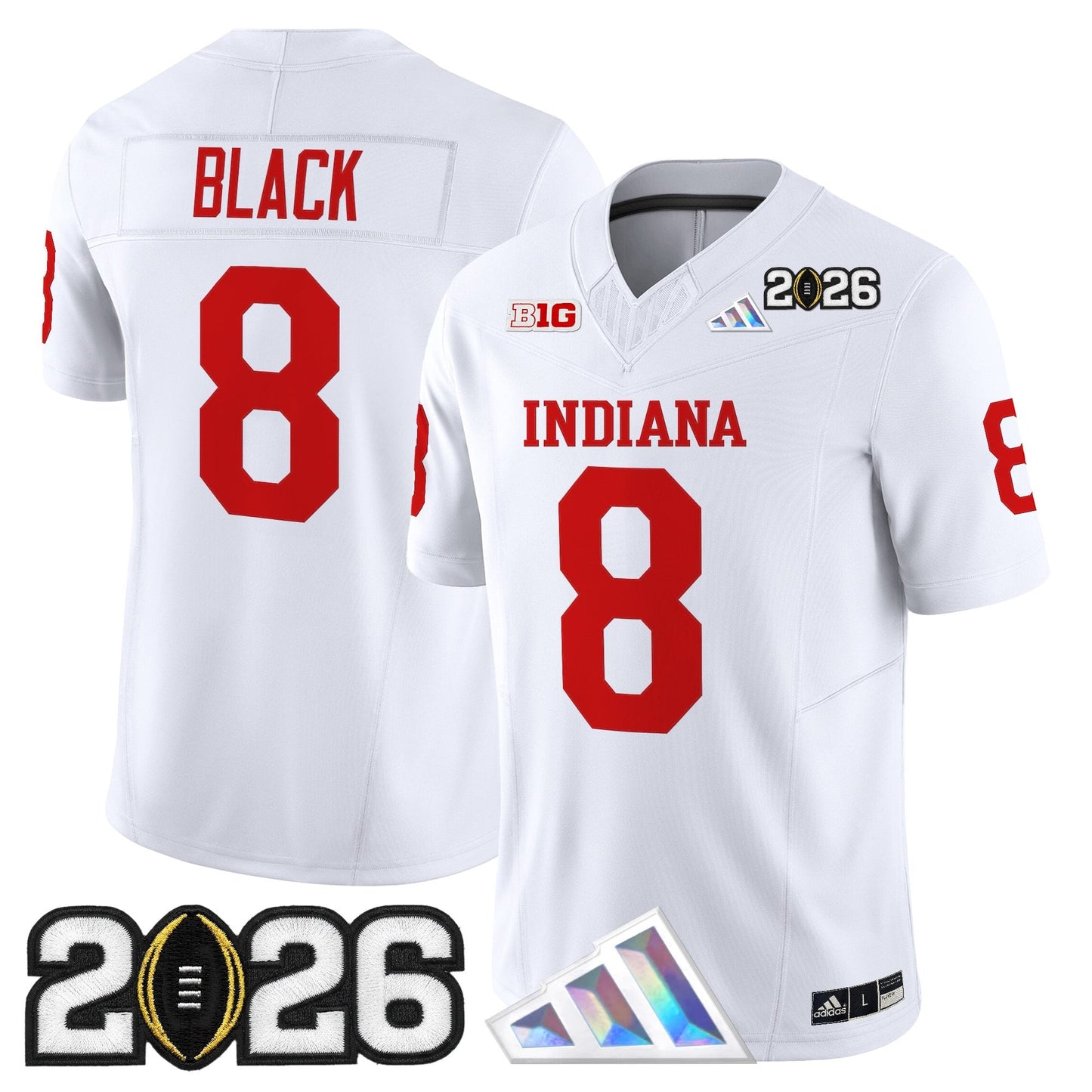 Men's Indiana Hoosiers 2026 CFP Final Patch Vapor Limited Jersey V3 - All Stitched