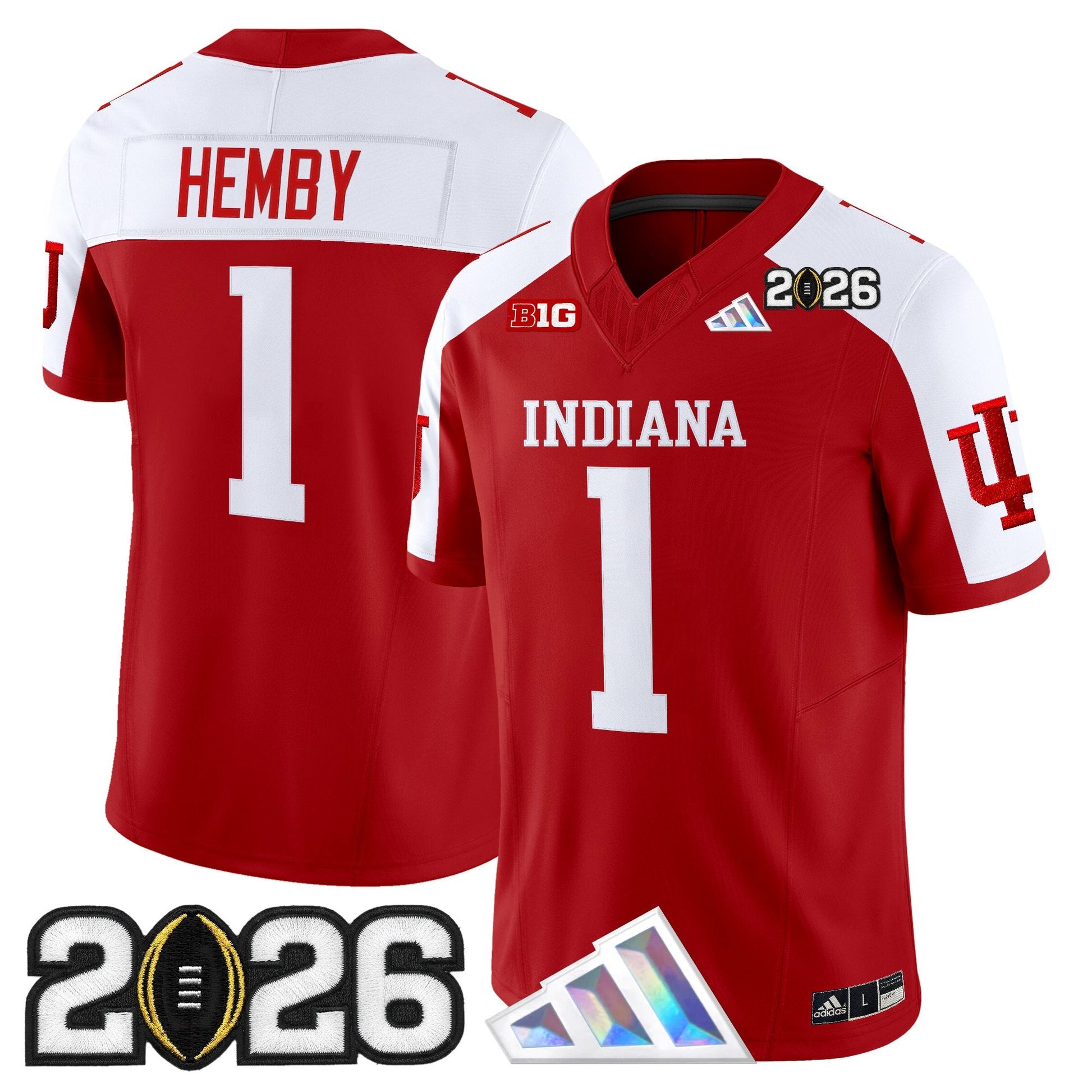 Men's Indiana Hoosiers 2026 CFP Final Patch Vapor Limited Jersey V3 - All Stitched