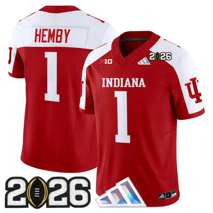 Men's Indiana Hoosiers 2026 CFP Final Patch Vapor Limited Jersey V3 - All Stitched