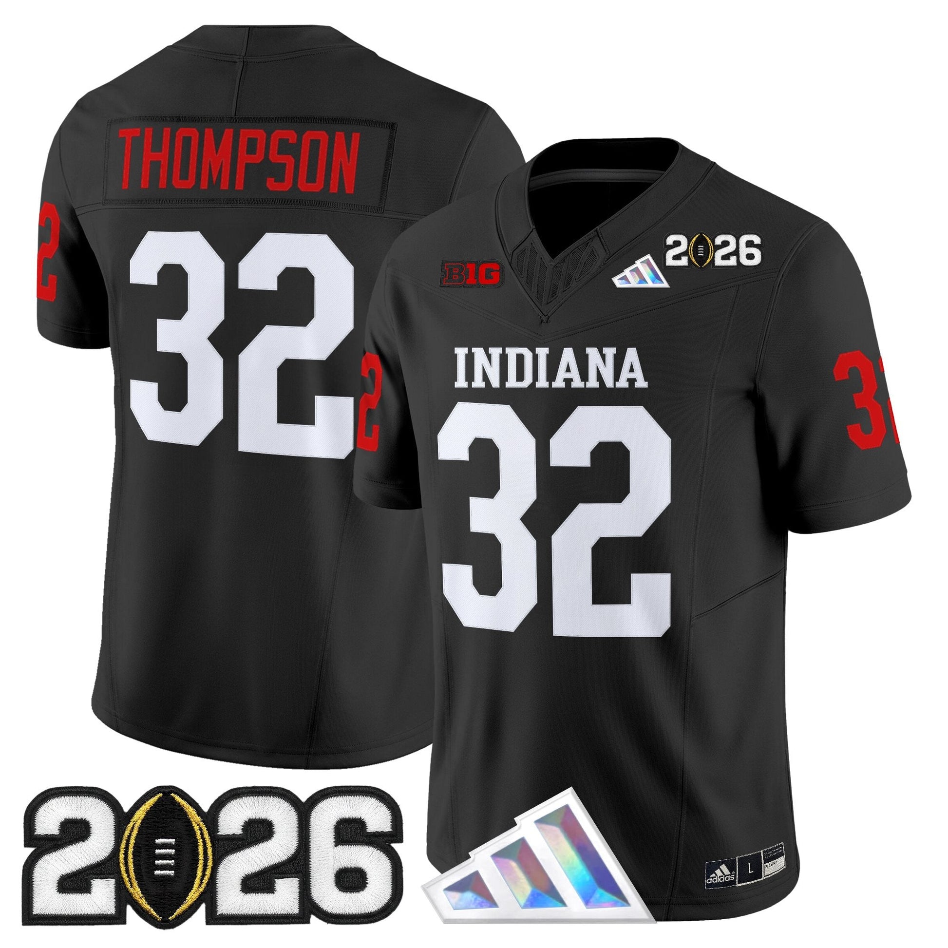 Men's Indiana Hoosiers 2026 CFP Final Patch Vapor Limited Jersey V3 - All Stitched