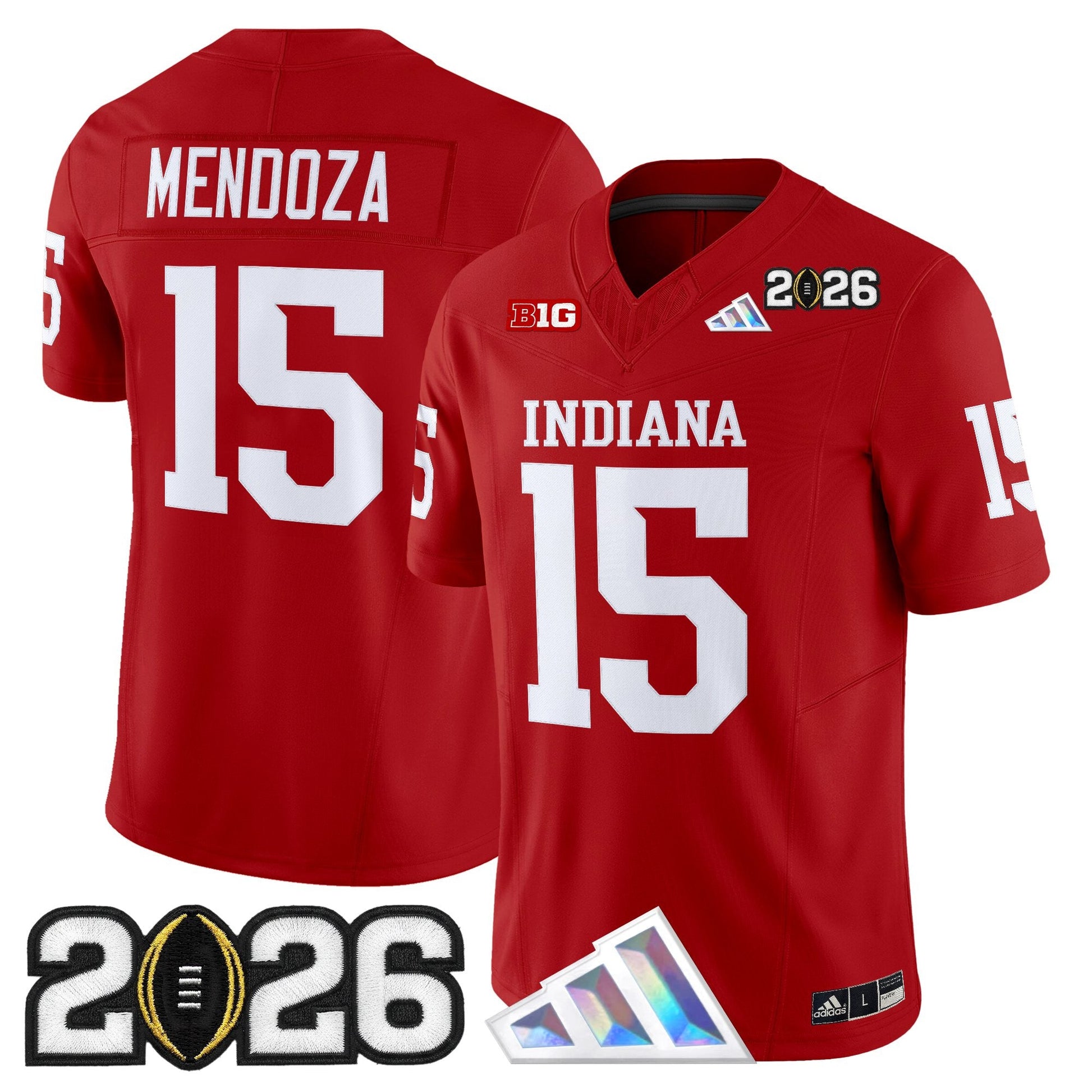Men's Indiana Hoosiers 2026 CFP Final Patch Vapor Limited Jersey V3 - All Stitched