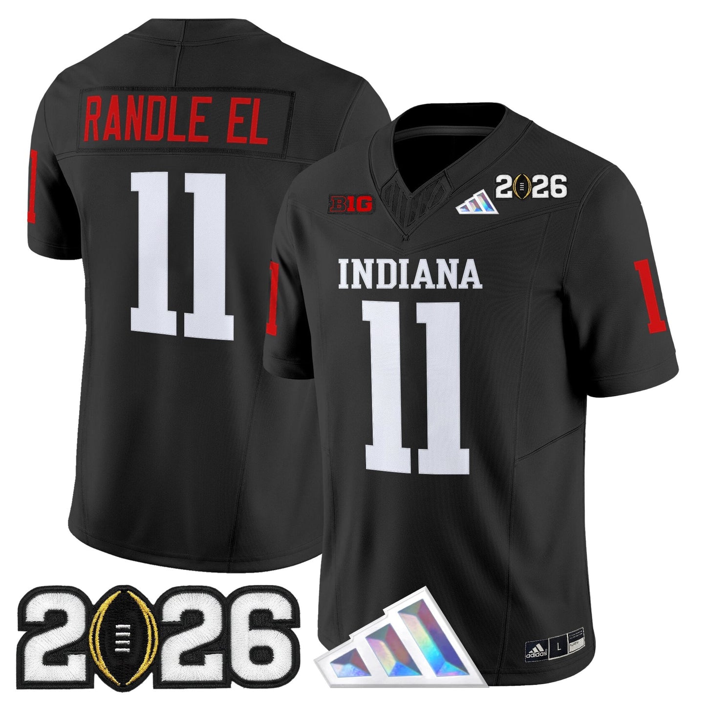Men's Indiana Hoosiers 2026 CFP Final Patch Vapor Limited Jersey V3 - All Stitched