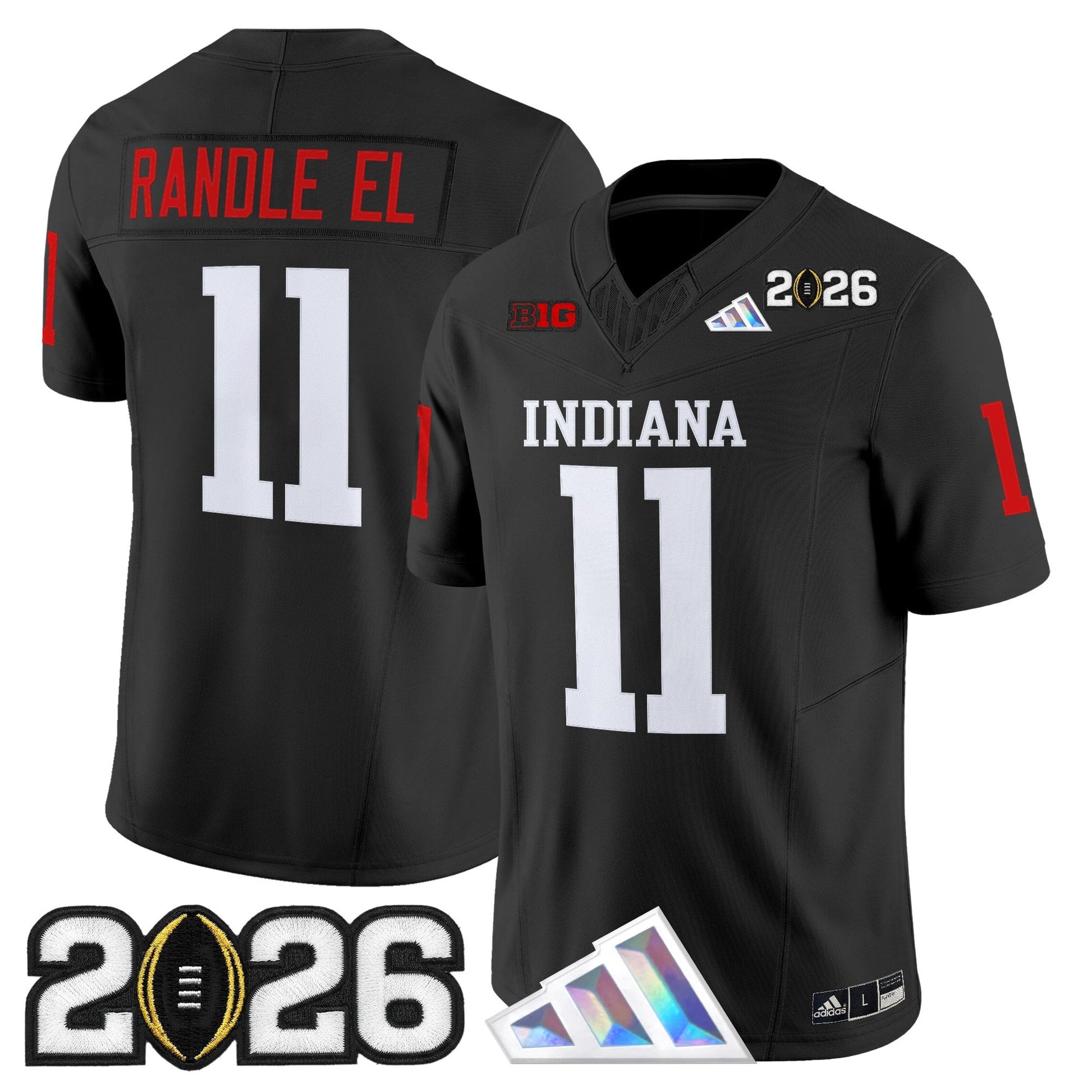 Men's Indiana Hoosiers 2026 CFP Final Patch Vapor Limited Jersey V3 - All Stitched
