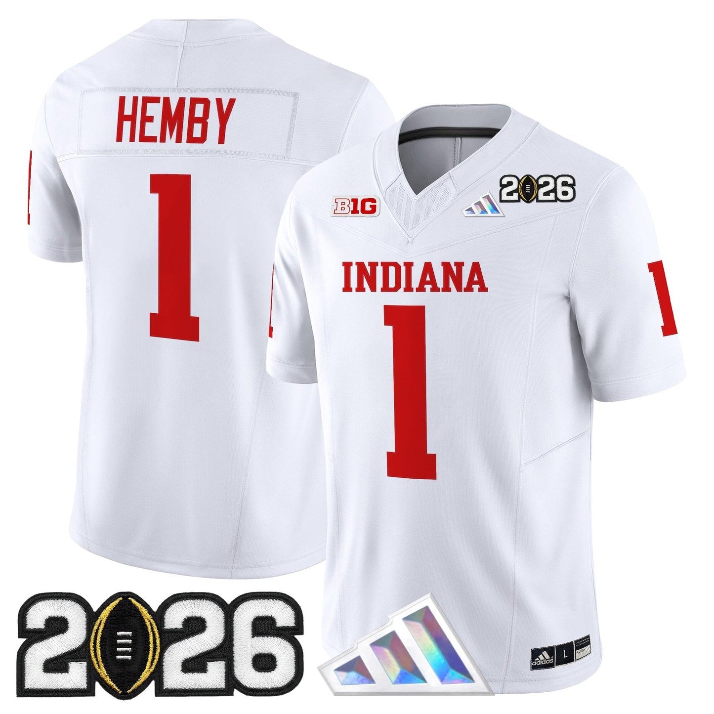 Men's Indiana Hoosiers 2026 CFP Final Patch Vapor Limited Jersey V3 - All Stitched