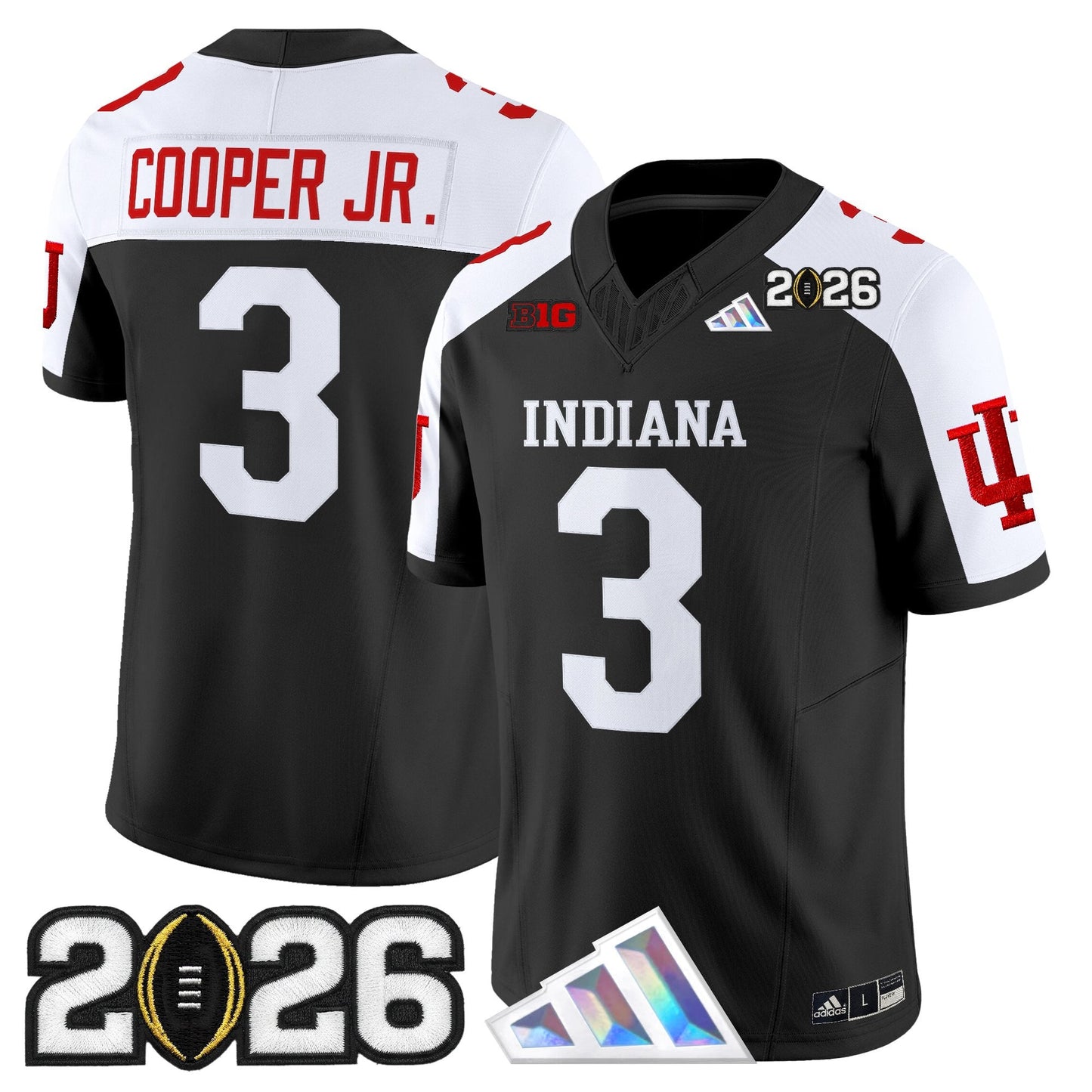 Men's Indiana Hoosiers 2026 CFP Final Patch Vapor Limited Jersey V3 - All Stitched