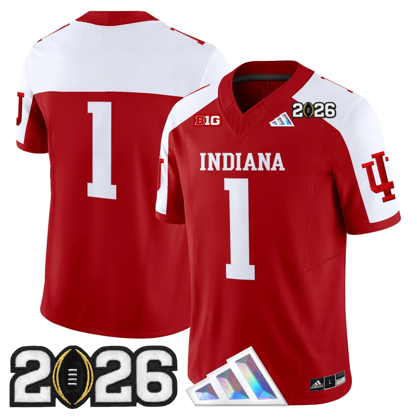 Men's Indiana Hoosiers 2026 CFP Final Patch Vapor Limited Jersey V3 - All Stitched