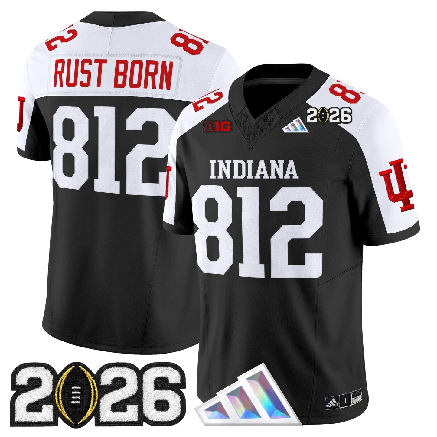 Men's Indiana Hoosiers 2026 CFP Final Patch Vapor Limited Jersey V3 - All Stitched