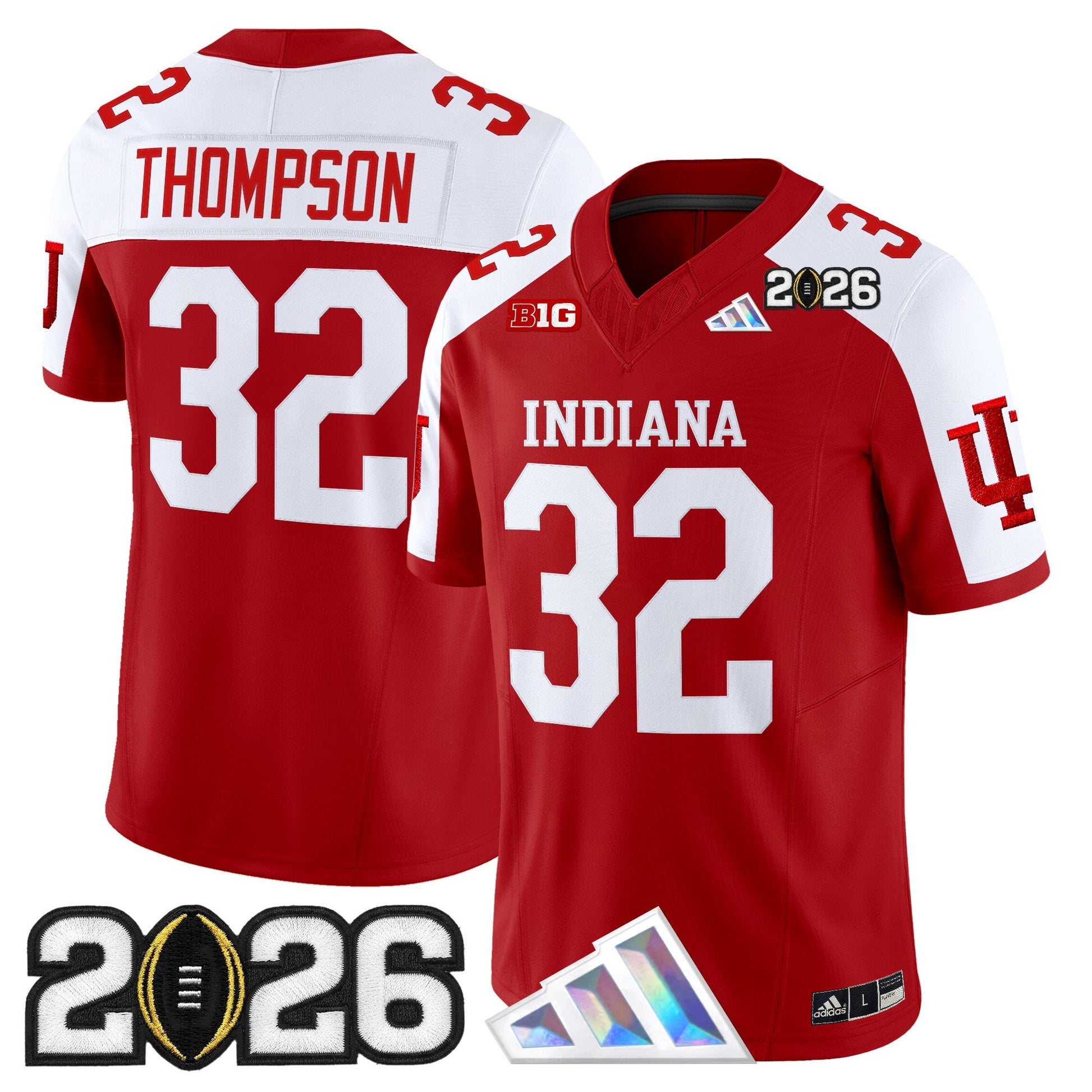 Men's Indiana Hoosiers 2026 CFP Final Patch Vapor Limited Jersey V3 - All Stitched