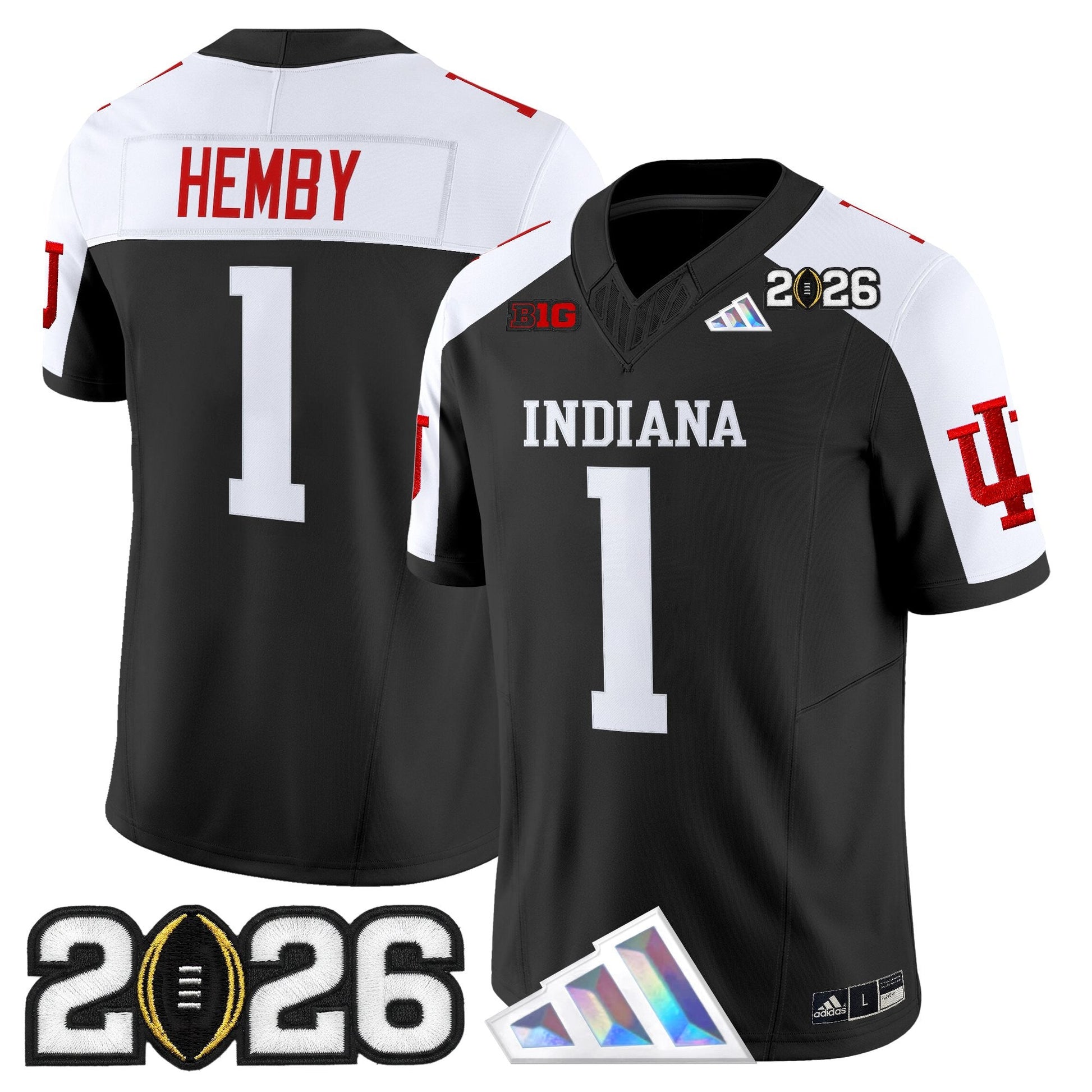 Men's Indiana Hoosiers 2026 CFP Final Patch Vapor Limited Jersey V3 - All Stitched