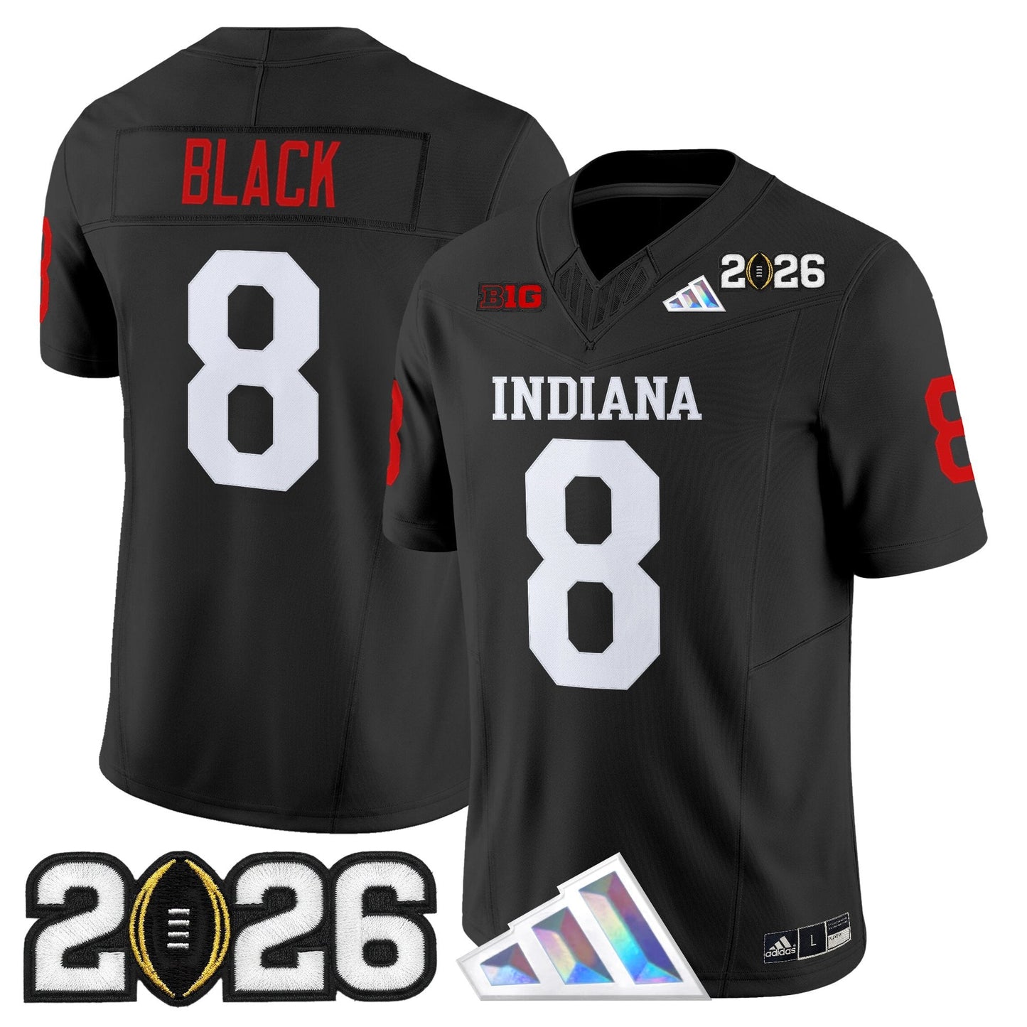 Men's Indiana Hoosiers 2026 CFP Final Patch Vapor Limited Jersey V3 - All Stitched