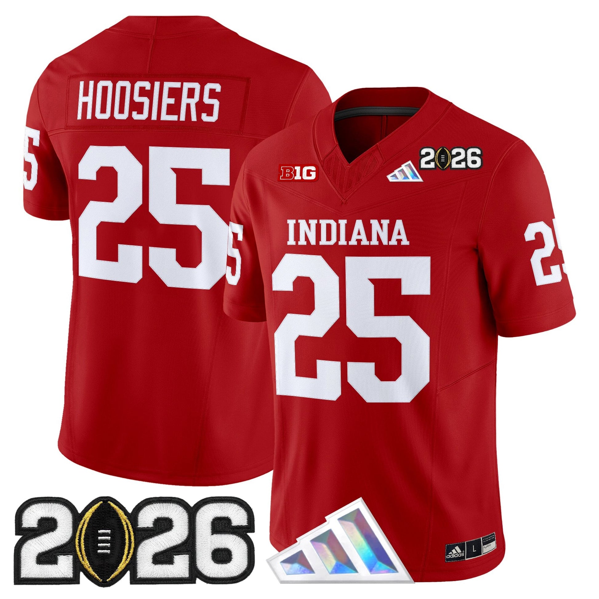 Men's Indiana Hoosiers 2026 CFP Final Patch Vapor Limited Jersey V3 - All Stitched