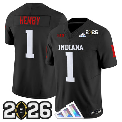 Men's Indiana Hoosiers 2026 CFP Final Patch Vapor Limited Jersey V3 - All Stitched