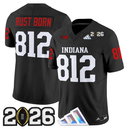 Men's Indiana Hoosiers 2026 CFP Final Patch Vapor Limited Jersey V3 - All Stitched