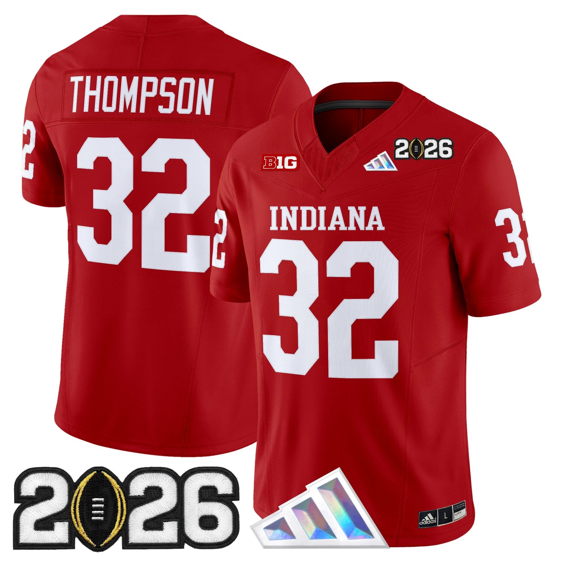 Men's Indiana Hoosiers 2026 CFP Final Patch Vapor Limited Jersey V3 - All Stitched
