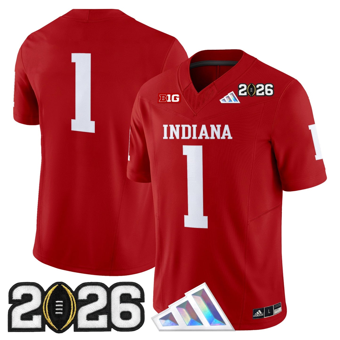 Men's Indiana Hoosiers 2026 CFP Final Patch Vapor Limited Jersey V3 - All Stitched