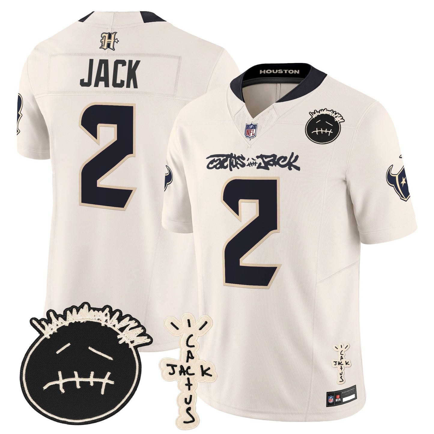 Men's Houston Texans x Cactus Jack Vapor Limited Jersey V2 - All Stitched