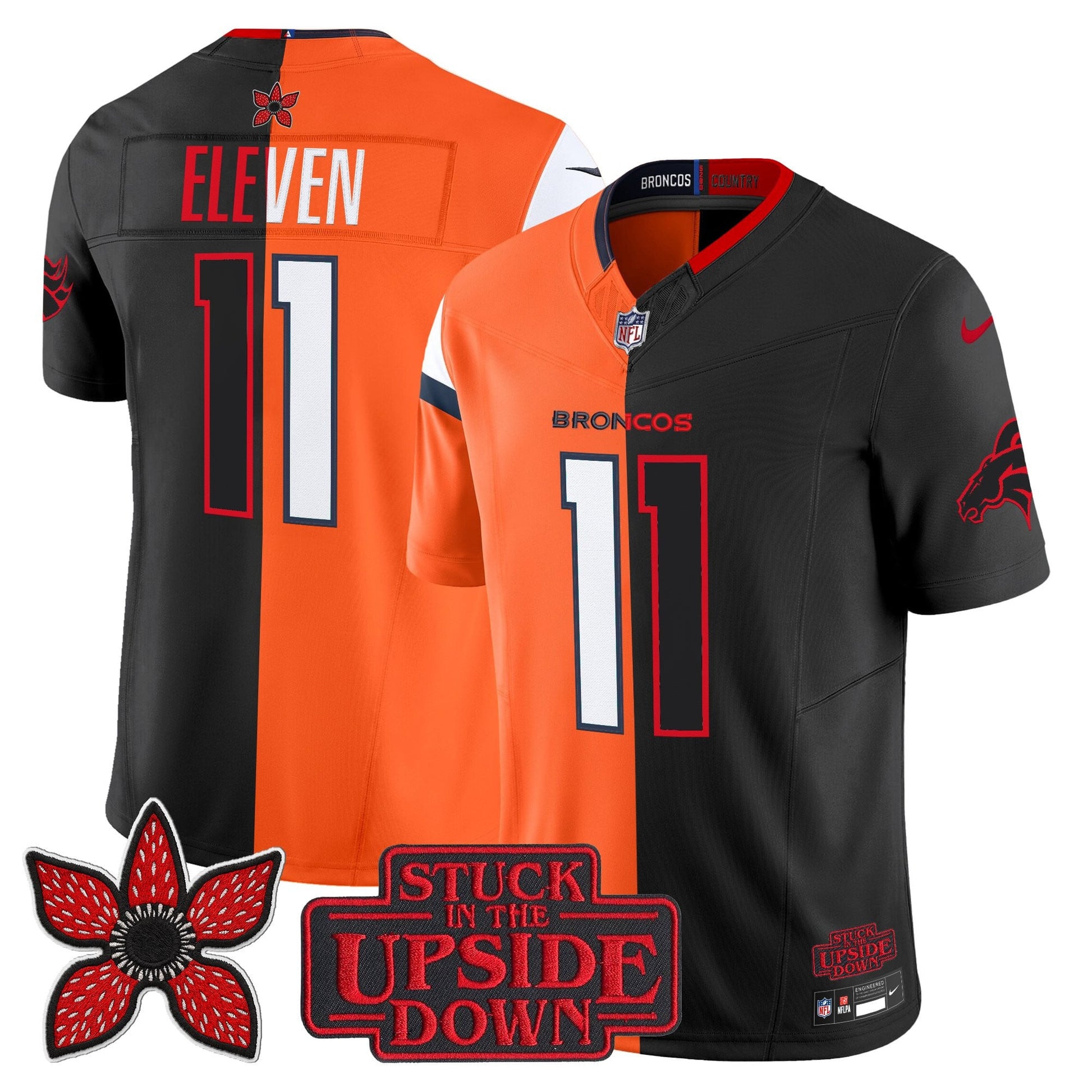 Denver Broncos 'Upside Down Edition' Vapor Limited Jersey - All Stitched