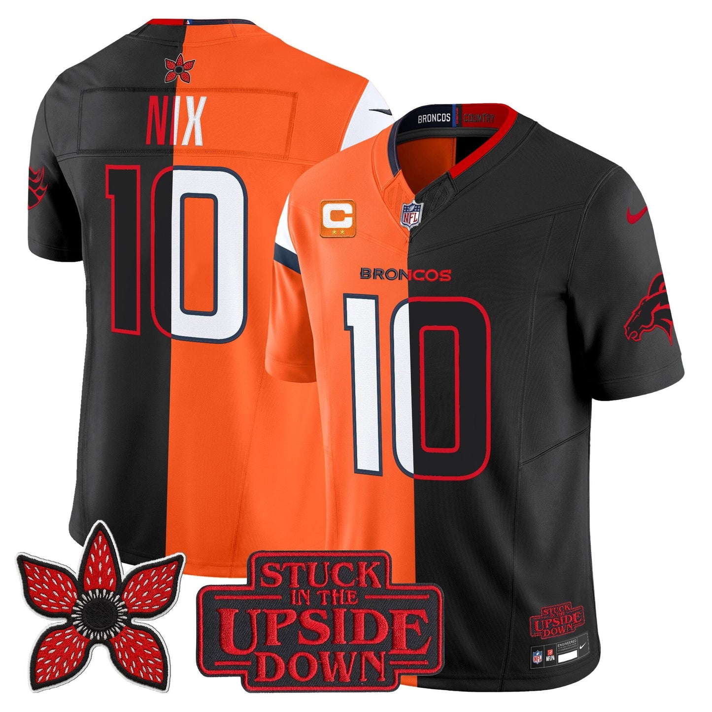 Denver Broncos 'Upside Down Edition' Vapor Limited Jersey - All Stitched