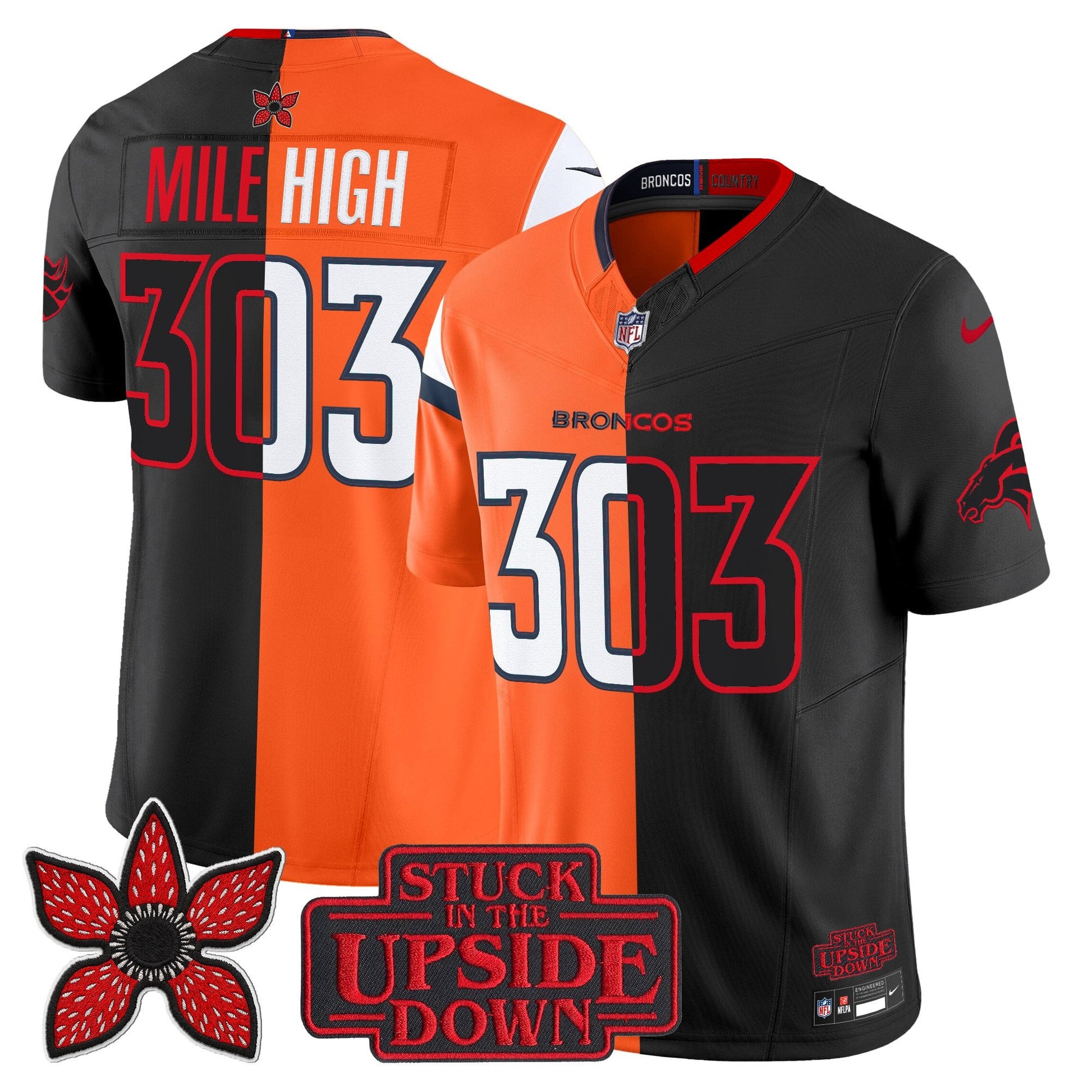 Denver Broncos 'Upside Down Edition' Vapor Limited Jersey - All Stitched