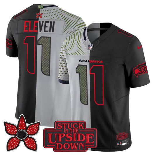 Seattle Seahawks 'Upside Down Edition' Vapor Limited Jersey - All Stitched