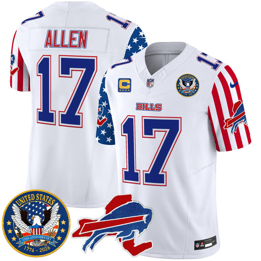 Men's Buffalo Bills "America250 Edition" Style Vapor Limited Jersey - All Stitched