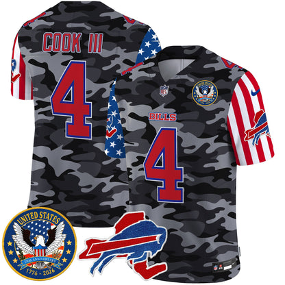 Men's Buffalo Bills "America250 Edition" Style Vapor Limited Jersey - All Stitched