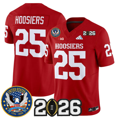 Men's Indiana Hoosiers "United States 250th Anniversary Patch" Vapor Limited Jersey - All Stitched