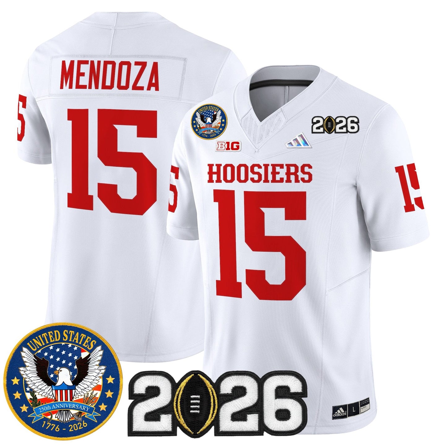 Men's Indiana Hoosiers "United States 250th Anniversary Patch" Vapor Limited Jersey - All Stitched
