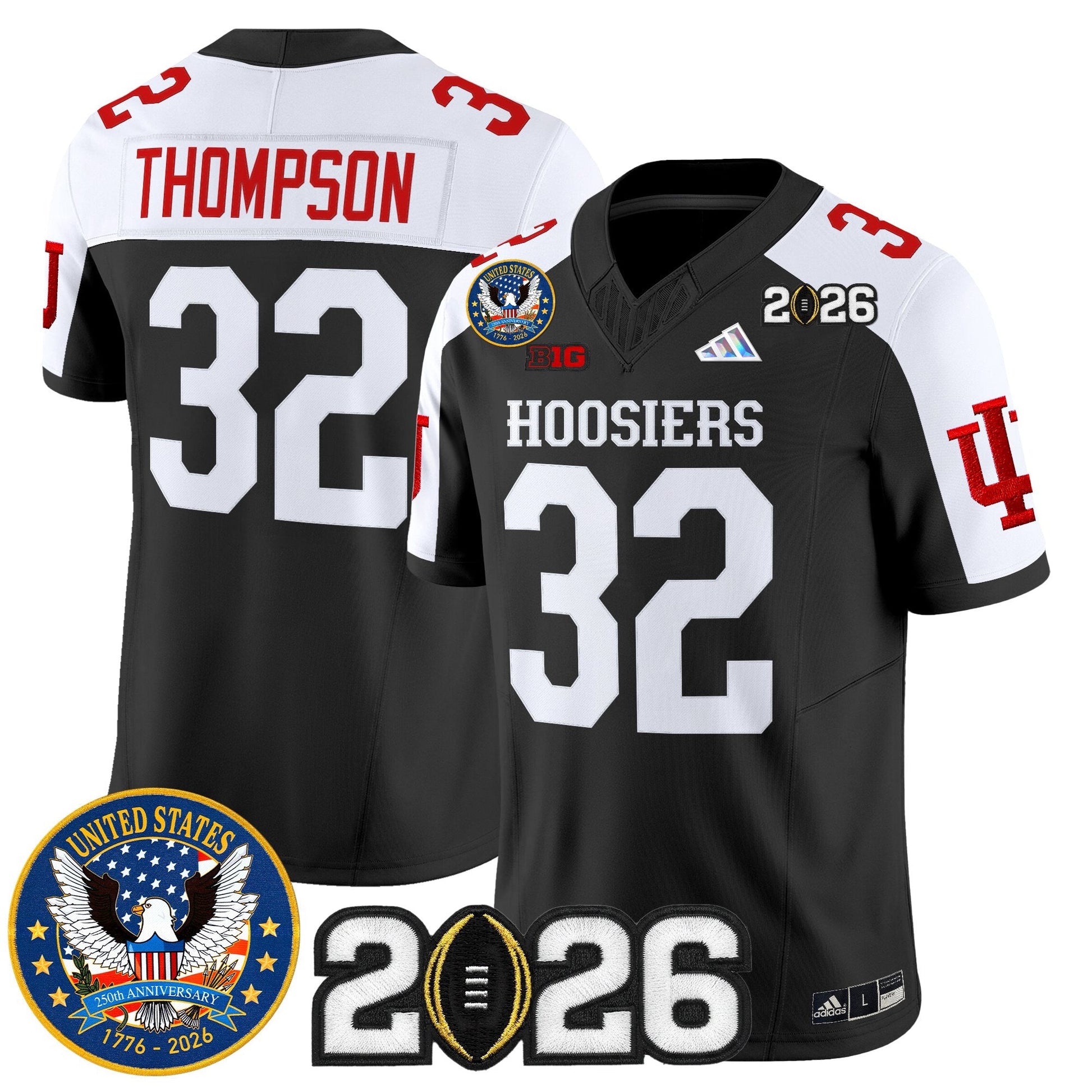 Men's Indiana Hoosiers "United States 250th Anniversary Patch" Vapor Limited Jersey - All Stitched