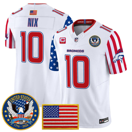 Men's Denver Broncos "America250 Edition" Vapor Limited Jersey V2 - All Stitched
