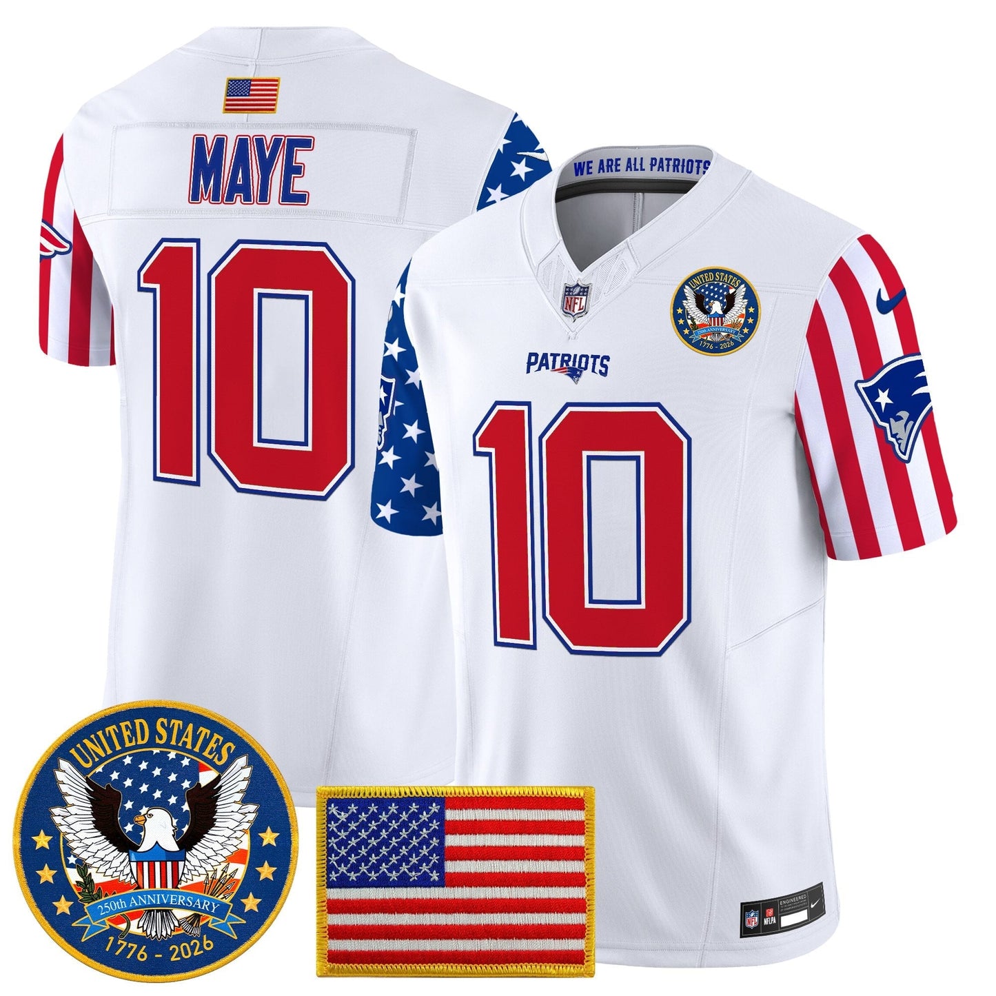 Men's New England Patriots "America250 Edition" Vapor Limited Jersey - All Stitched