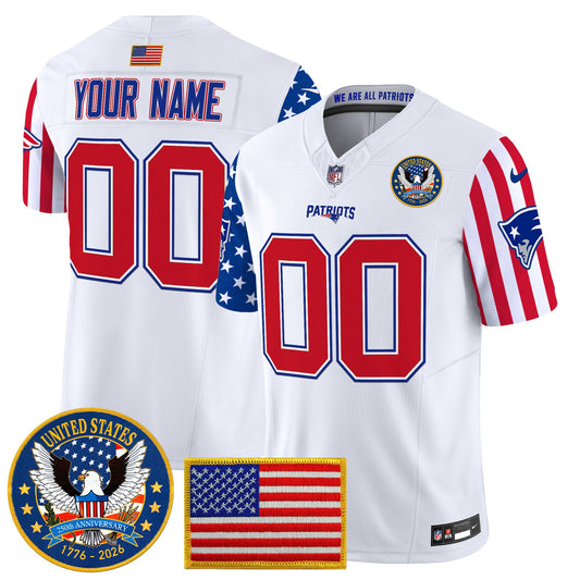 New England Patriots "America250 Edition" Vapor Limited Custom Jersey - All Stitched