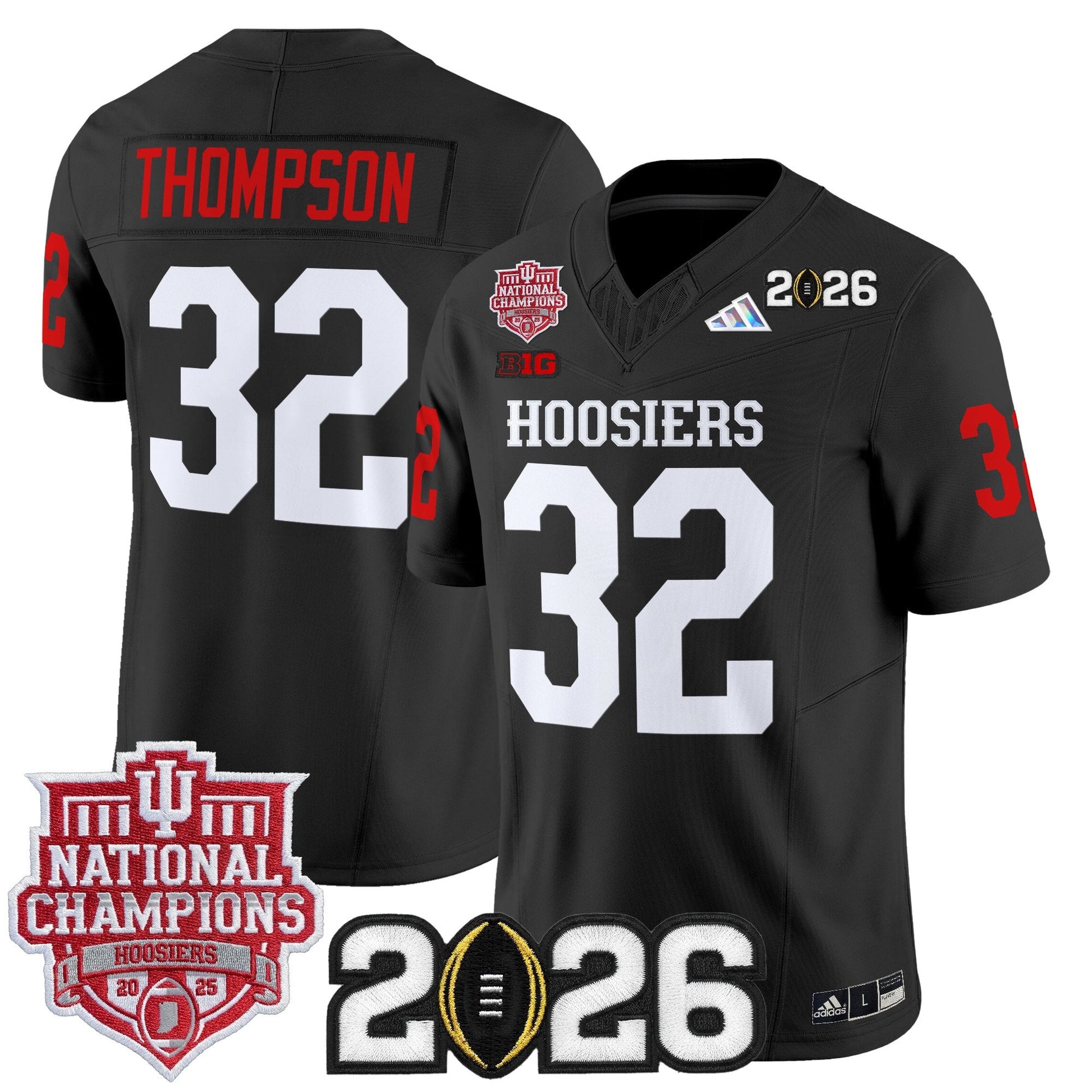 Men's Indiana Hoosiers 2025 National Champions & 2026 CFP Final Patch Vapor Limited Jersey - All Stitched