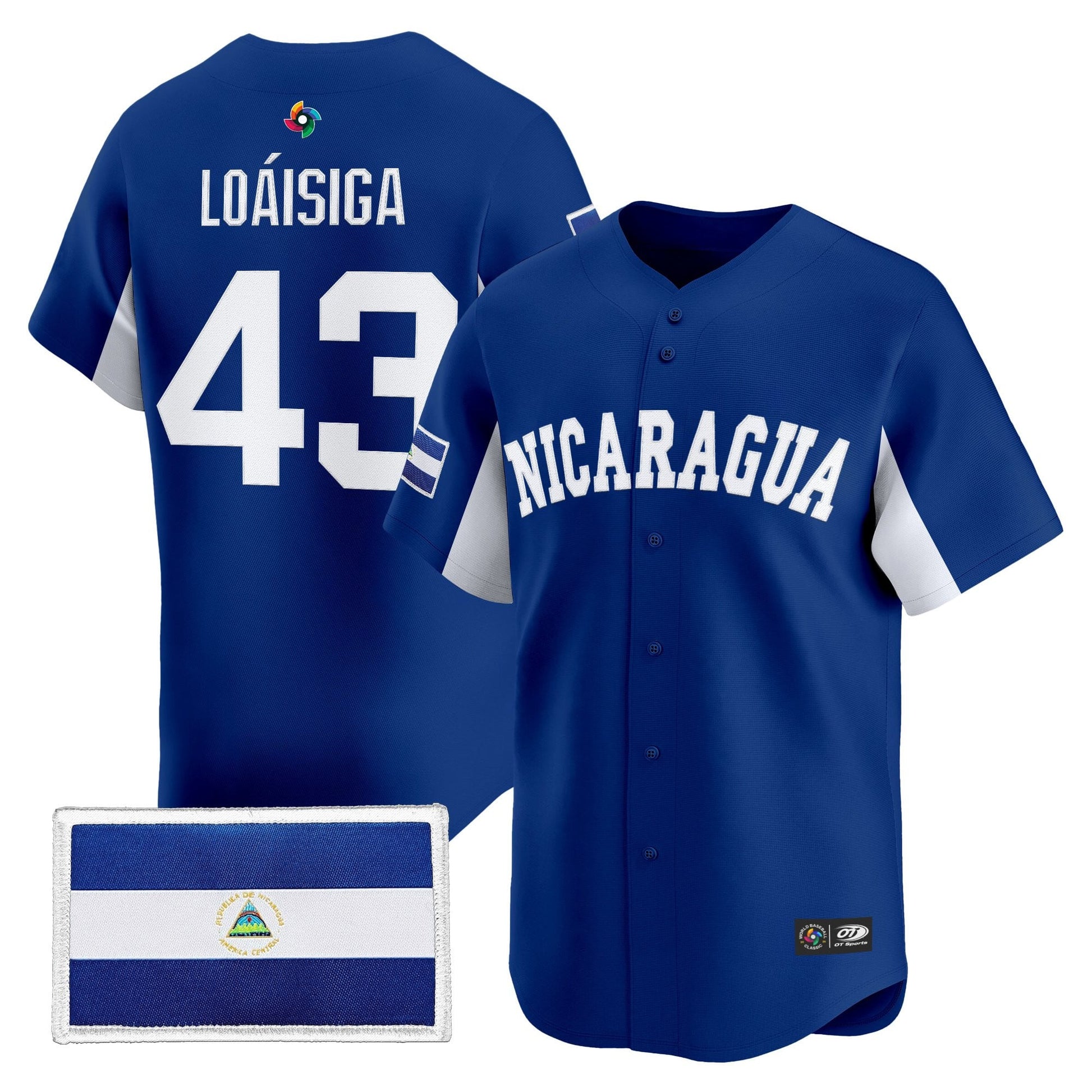 Men's Team Nicaragua 2026 World Baseball Classic Vapor Premier Jersey - All Stitched