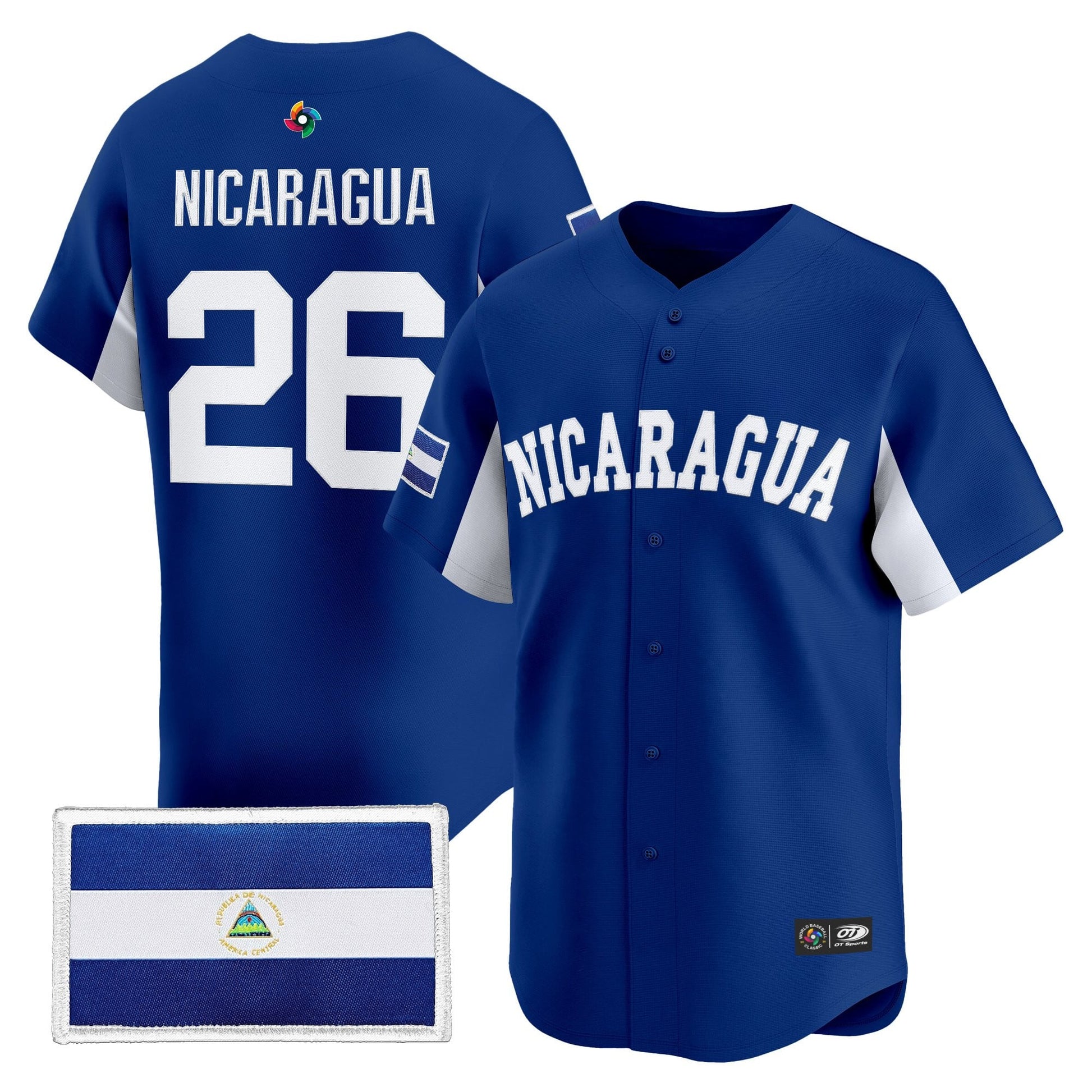 Men's Team Nicaragua 2026 World Baseball Classic Vapor Premier Jersey - All Stitched