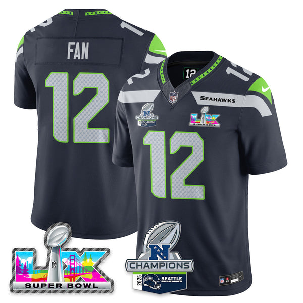 SEA 2025 Vapor Limited Jersey - NFC Champions Limited Patch - All Stitched n10