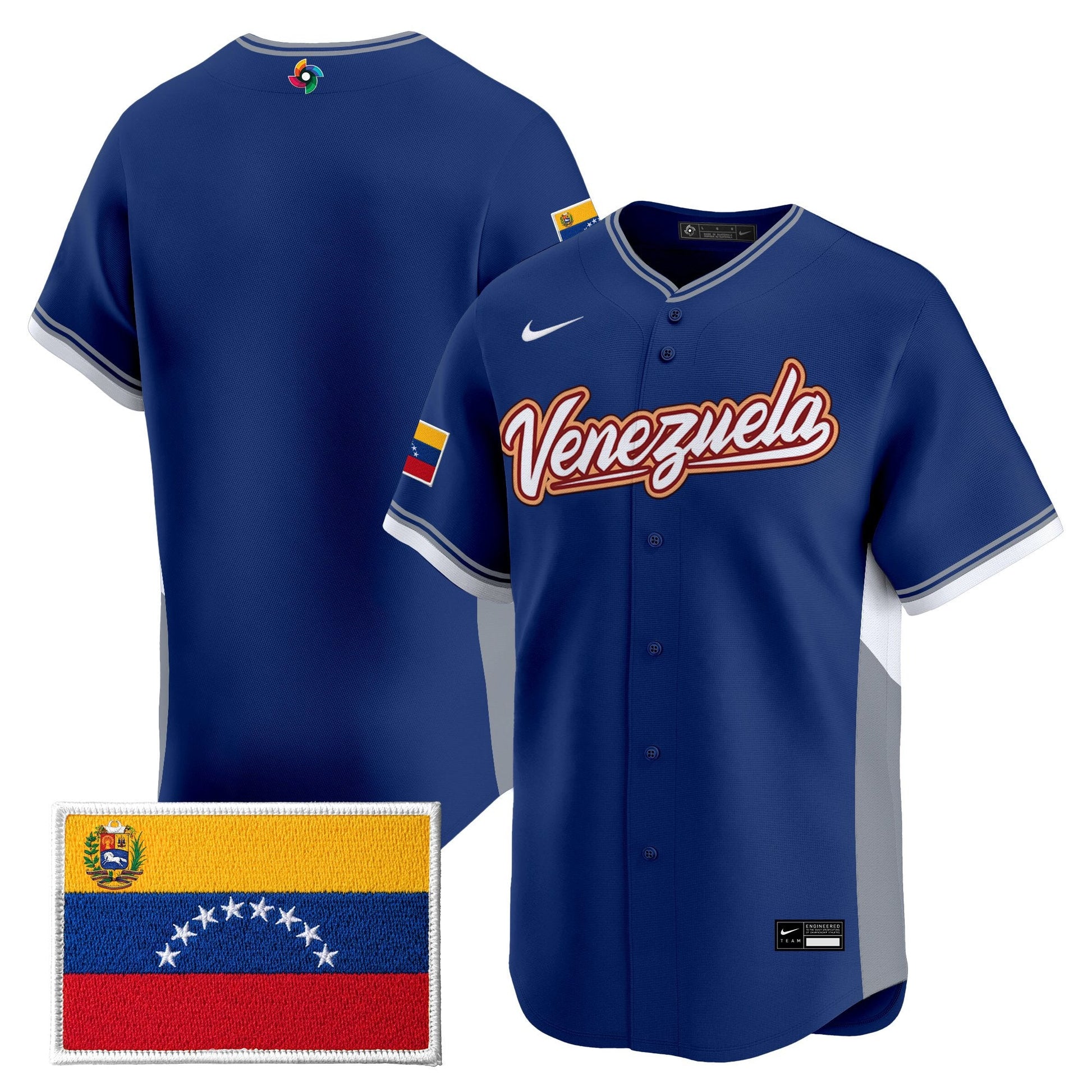 Men's Team Venezuela World Baseball Classic Vapor Premier Jersey - 2026 Roster - All Stitched