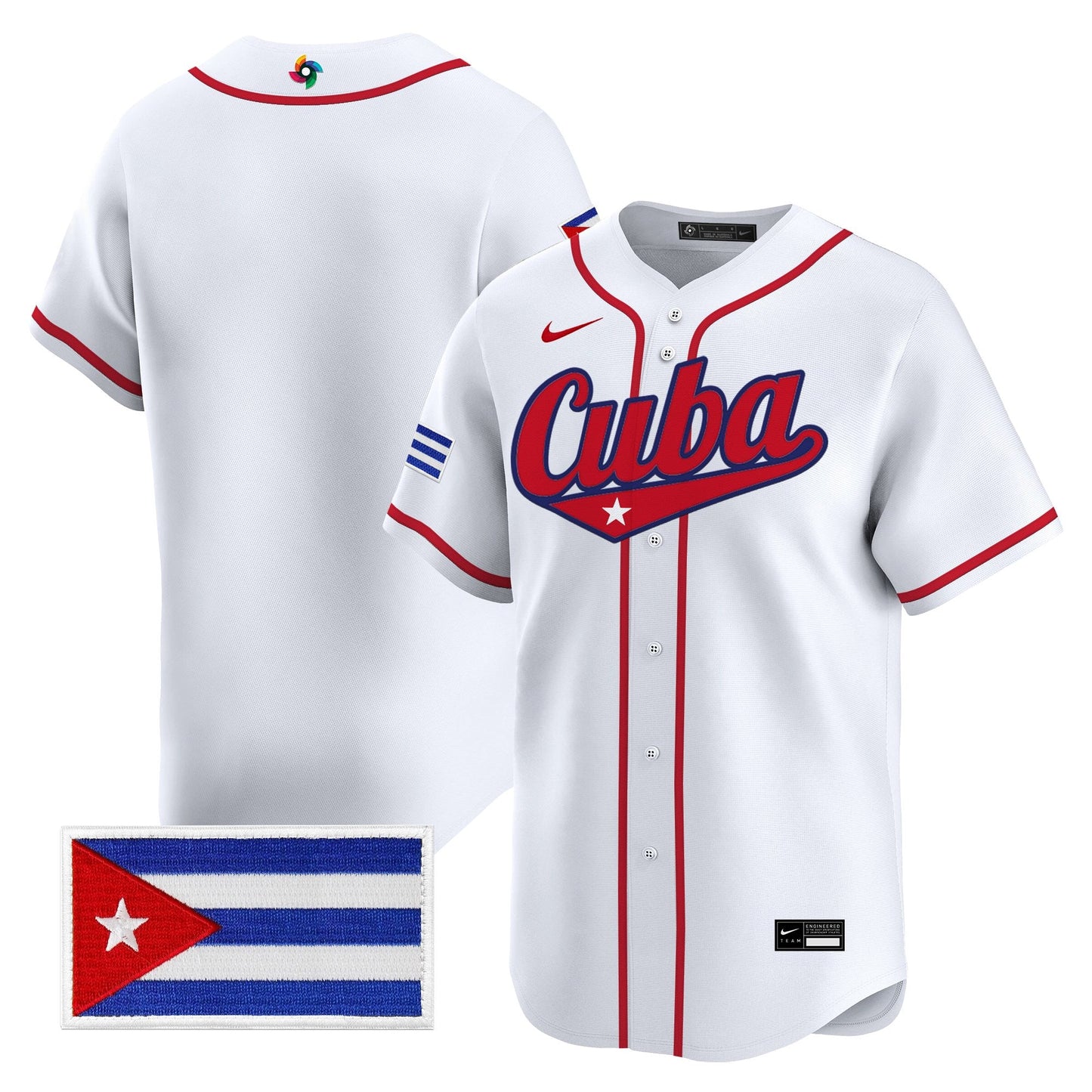 Men's Team Cuba World Baseball Classic Vapor Premier Jersey - 2026 Roster - All Stitched