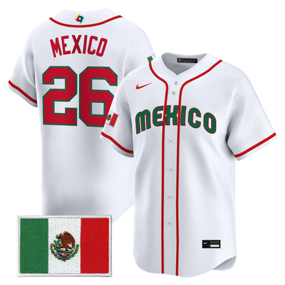 Men's Team Mexico World Baseball Classic Vapor Premier Jersey - 2026 Roster - All Stitched