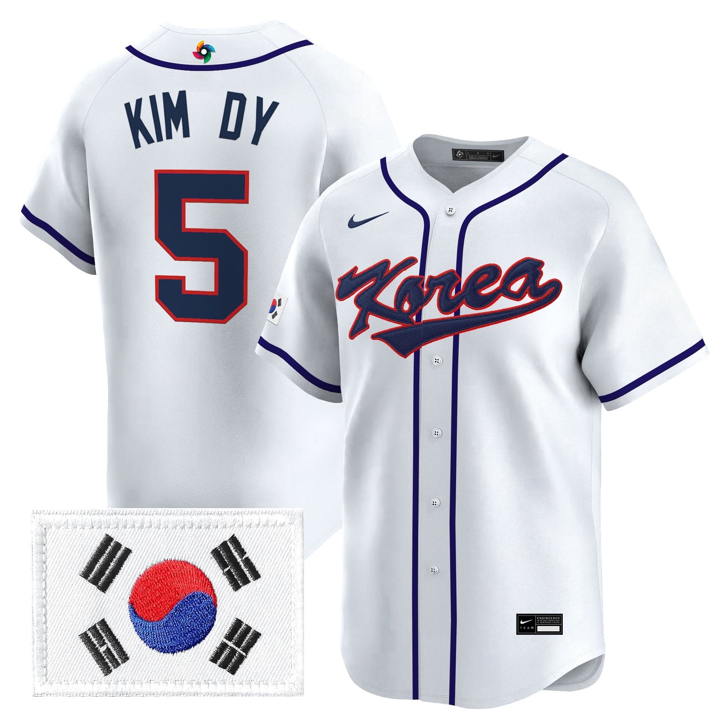 Men's Team Korea 2026 World Baseball Classic Vapor Premier Jersey - All Stitched