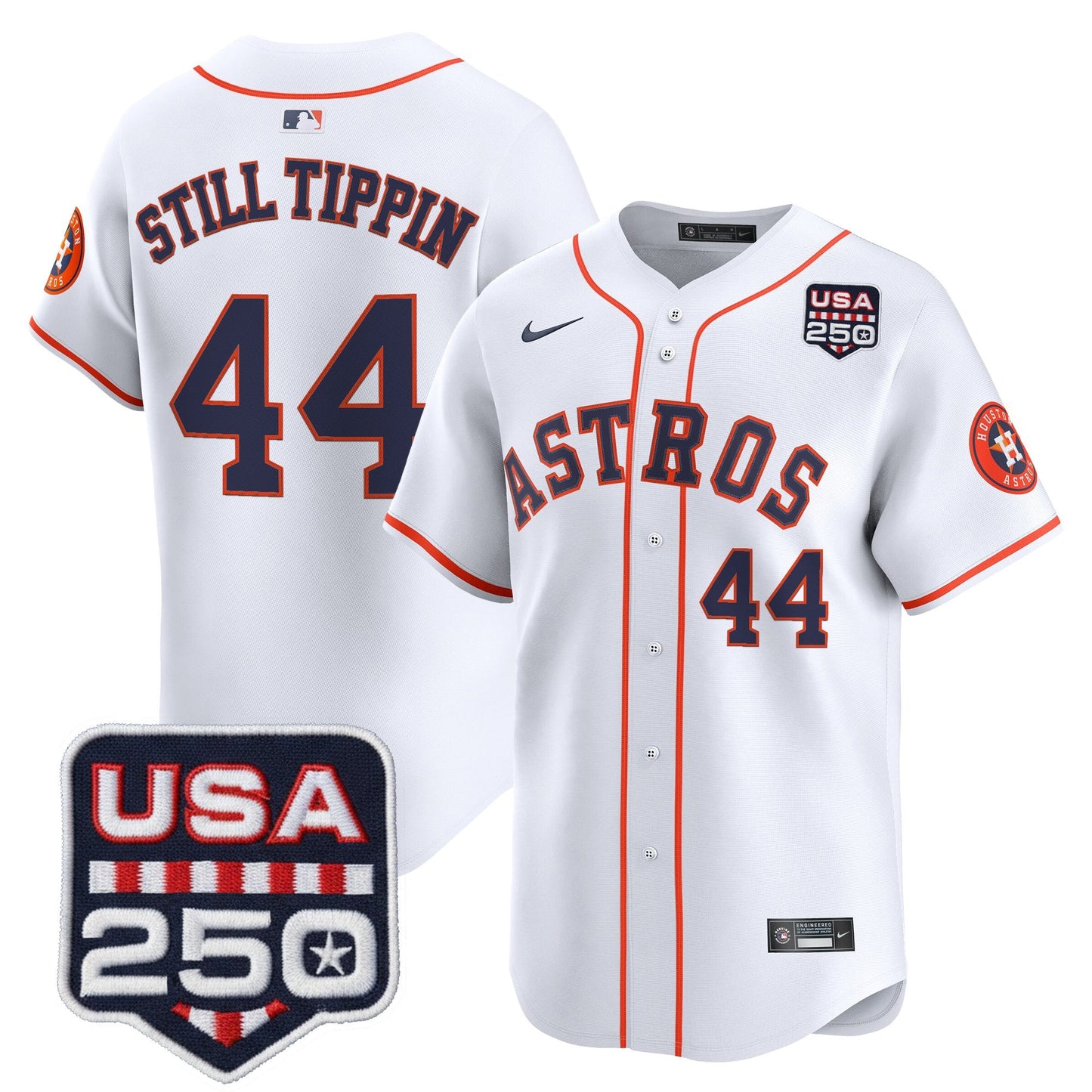 Men’s Houston Astros 250America Patch Vapor Premier Limited Jersey - All Stitched