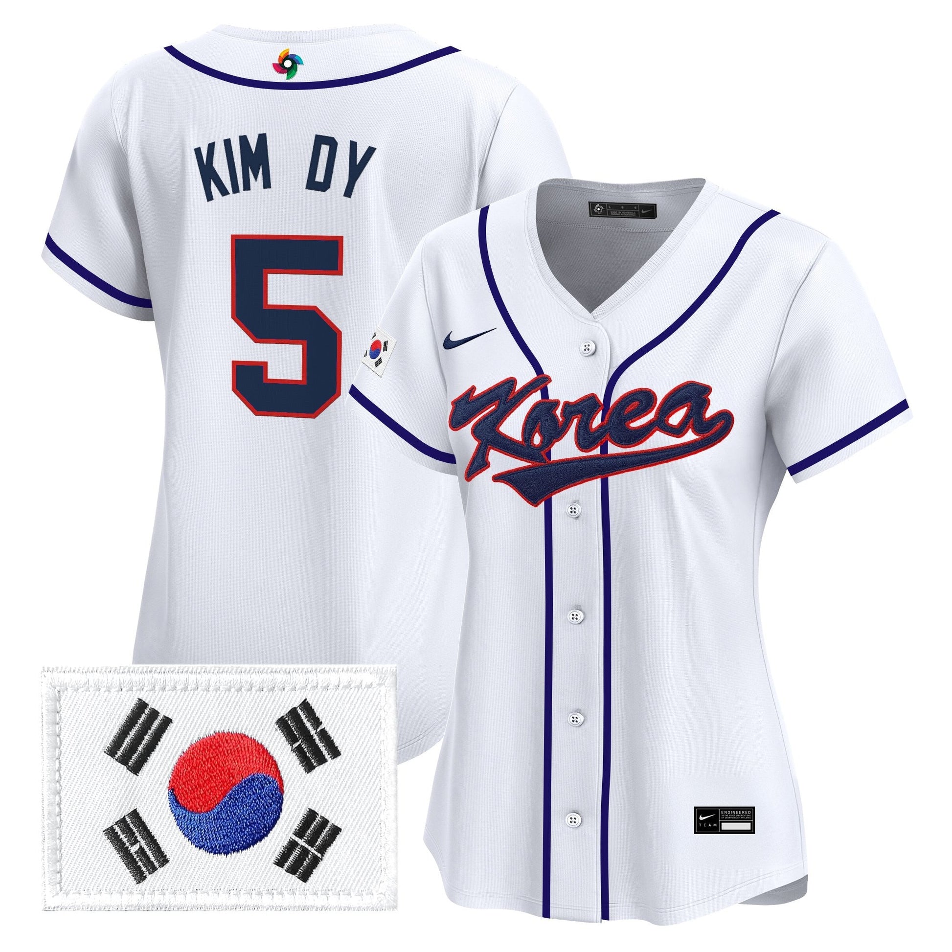 Women's Team Korea 2026 World Baseball Classic Vapor Premier Jersey - All Stitched